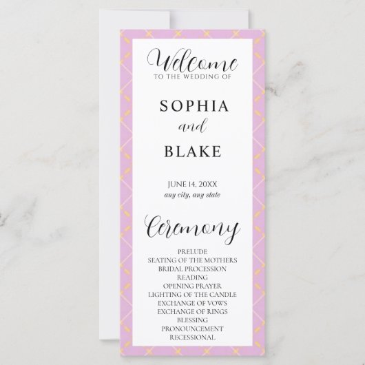 Programma voor Paarse, gele en witte weddenschappe (Voorkant)