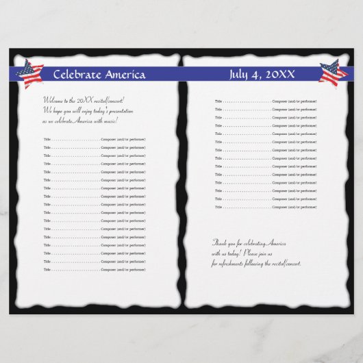  programma voor patriottische muziek (Achterkant)