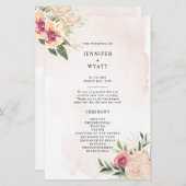 Programma voor pony- en Gold Foil Bloom Wedding-ce (Voorkant / Achterkant)