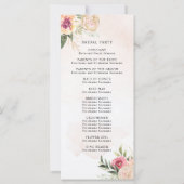 Programma voor pony- en Gold Foil Bloom Wedding-ce (Achterkant)
