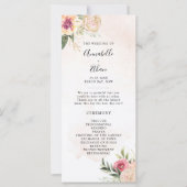 Programma voor pony- en Gold Foil Bloom Wedding-ce (Voorkant)