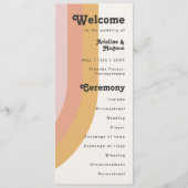 Programma voor regenboogbruiloft van de Moderne Re Programmakaart (Voorkant)