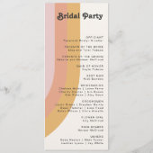 Programma voor regenboogbruiloft van de Moderne Re Programmakaart (Achterkant)