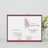 Programma voor rode en witte winterbruiloft (Staand voorkant)
