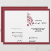 Programma voor rode en witte winterbruiloft (Voorkant / Achterkant)