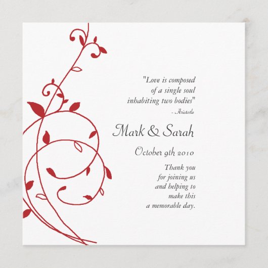 Programma voor rode weddenschappen bij wijndruiven programmakaart (Voorkant)