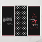 Programma voor rode, zwarte en witte poka-weddensc (Voorkant)