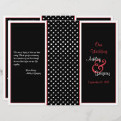 Programma voor rode, zwarte en witte poka-weddensc (Voorkant / Achterkant)