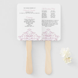 Programma voor roze en grijze bruine dwergvrouwen handwaaier