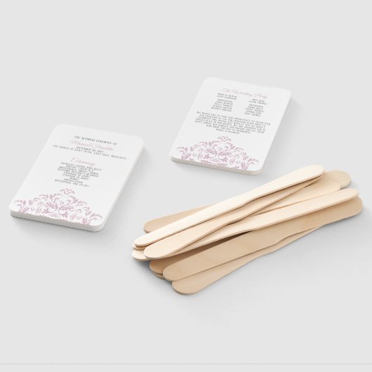 Programma voor roze en grijze bruine dwergvrouwen handwaaier (Niet-gemonteerd)