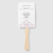 Programma voor roze en grijze bruine dwergvrouwen handwaaier (Voorkant)