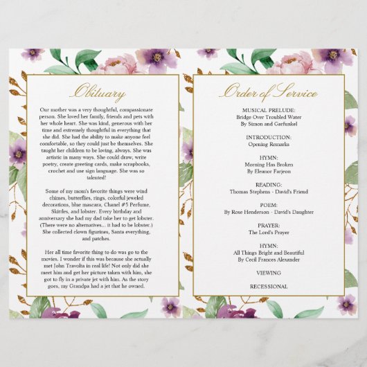 Programma voor roze en Paarse begrafenissen | Dien (Achterkant)