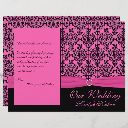 Programma voor roze en zwarte dunningen (Voorkant / Achterkant)