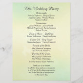 Programma voor sluipweddenschappen tijdens de avon programmakaart (Achterkant)