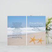 Programma voor strandbruiloft met Starfish pair-be (Staand voorkant)