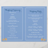 Programma voor strandbruiloft met Starfish pair-be (Achterkant)