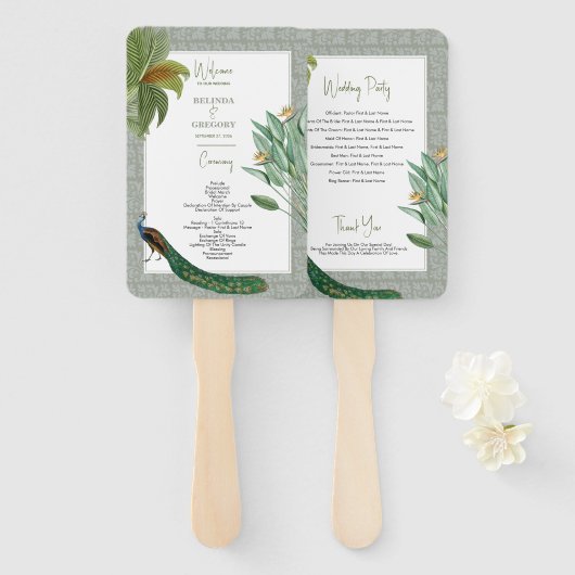  programma voor tropische weddenschappen bij de Pe Handwaaier (Voorkant en achterkant)