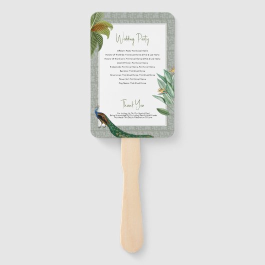  programma voor tropische weddenschappen bij de Pe Handwaaier (Achterkant)