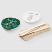 Programma voor Tropische zomerstrandbruiloft Handwaaier (Niet-gemonteerd)