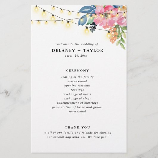 Programma voor tuinbouwproducten, bloemen en licht flyer (Voorkant)