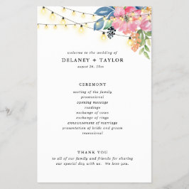 Programma voor tuinbouwproducten, bloemen en licht flyer