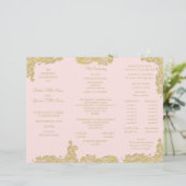  programma voor weddenschappen met gouden en roze  (Staand voorkant)