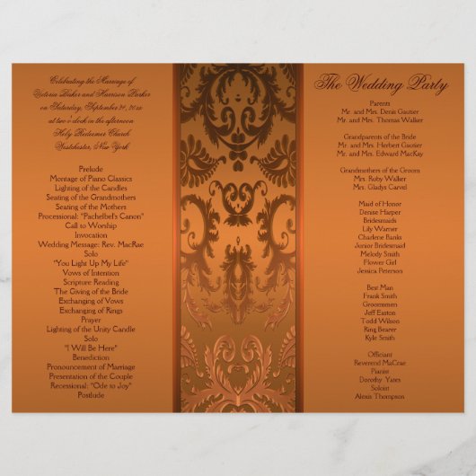 Programma voor weddenschappen met koper en bruin D (Achterkant)