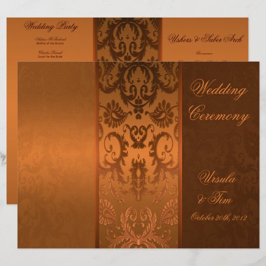 Programma voor weddenschappen met koper en bruin D (Voorkant / Achterkant)