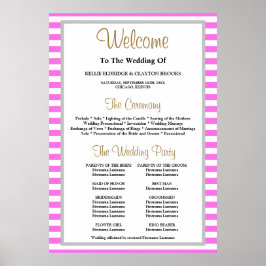 Programma voor weduwschap tussen roze en witte str poster