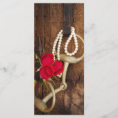 Programma voor Westerne weddenschappen met rode ro Programmakaart (Voorkant)