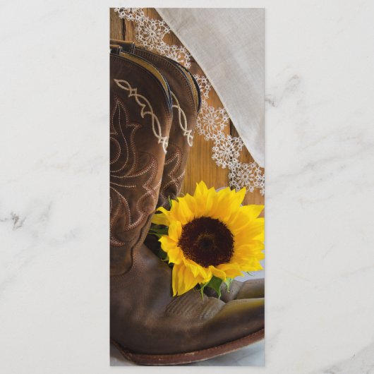 Programma voor Westerne weddenschappen tussen land Programmakaart (Voorkant)