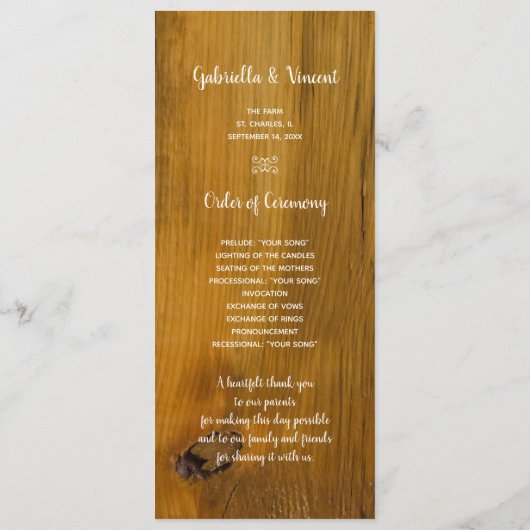 Programma voor Westerne weddenschappen tussen land Programmakaart (Achterkant)