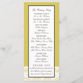 Programma voor zonnebloemen en  weddenschappen programmakaart (Achterkant)