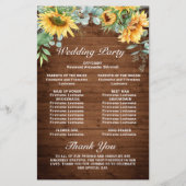 Programma voor zonnebloemen Eucalyptus Weddenschap (Achterkant)