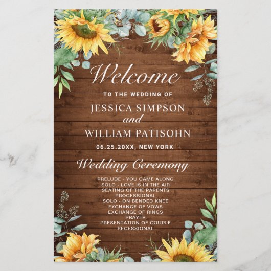 Programma voor zonnebloemen Eucalyptus Weddenschap (Voorkant)