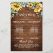 Programma voor zonnebloemen Eucalyptus Weddenschap (Achterkant)