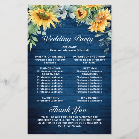 Programma voor zonnebloemen Eucalyptus Weddenschap (Achterkant)