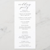 Programma voor zonnebloemen Weddenschappen Programmakaart (Achterkant)