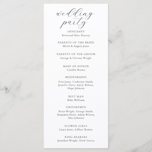 Programma voor zonnebloemen Weddenschappen Programmakaart (Achterkant)