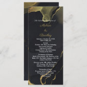 programma voor zwarte & goudmarmer programmakaart (Voorkant / Achterkant)