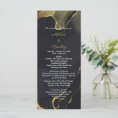 programma voor zwarte & goudmarmer programmakaart (Staand voorkant)