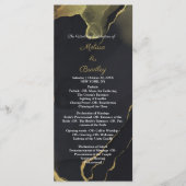 programma voor zwarte & goudmarmer programmakaart (Voorkant)