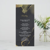 programma voor zwarte & goudmarmer programmakaart (Staand voorkant)