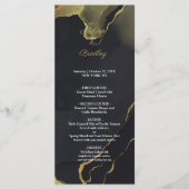 programma voor zwarte & goudmarmer programmakaart (Voorkant)