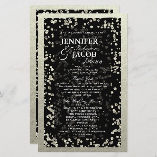 Programma | ZilverConfetti (Voorkant / Achterkant)