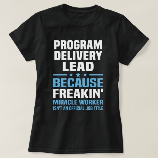 Programmaafleveringshoofd T-shirt (Design voorkant)