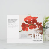 Programmabrochures van de Tri-Fold Geranium Memori (Staand voorkant)