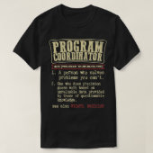 Programmacoördinator Gift Funny Dictionary Definit T-shirt (Design voorkant)