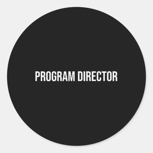 Programmadirecteur Geestelijke Gezondheid Ronde Sticker (Voorkant)