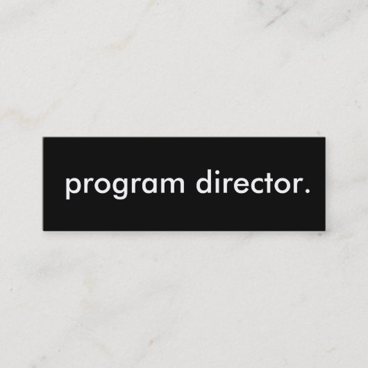 programmadirecteur. mini visitekaartje (Voorkant)